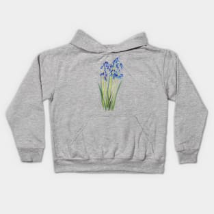 Bluebell Meadow nature pattern Kids Hoodie